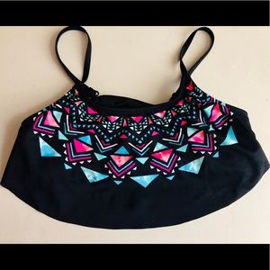 Tribal Print Flounce Bikini Too